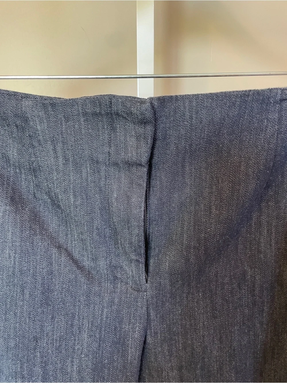 Talbots 14 Denim Trouser Pants Slacks Wide Leg Jeans Cropped Ankle Capri